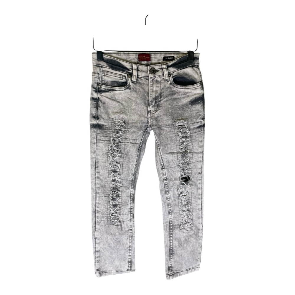 Truth Girls‎ Jeans Size 8 Gray Juniors Straight Cut Stone Washed Cute Substance